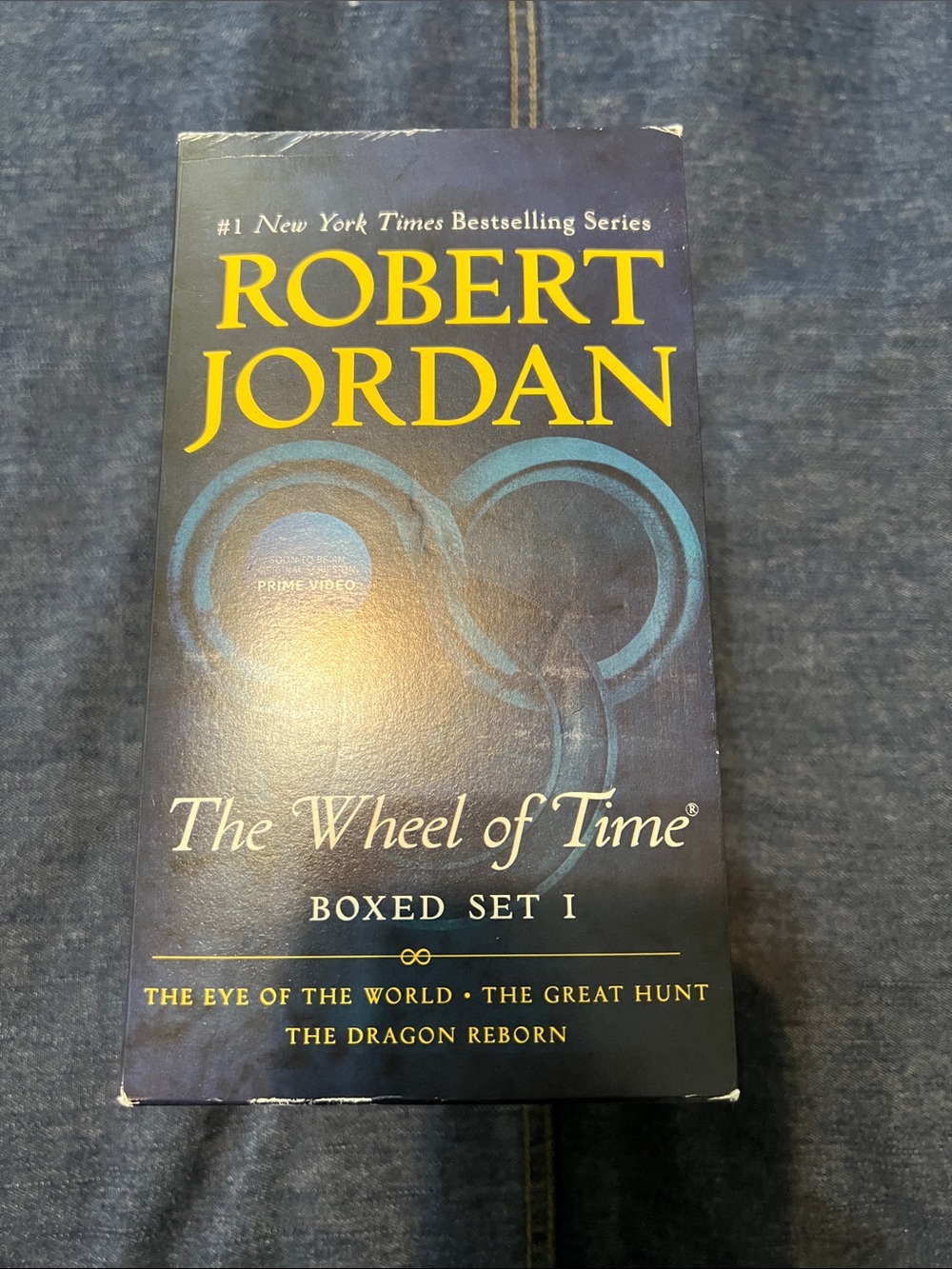 Robert Jordan The Wheel of Time Boxed Set I - Navy Blue & Yellow